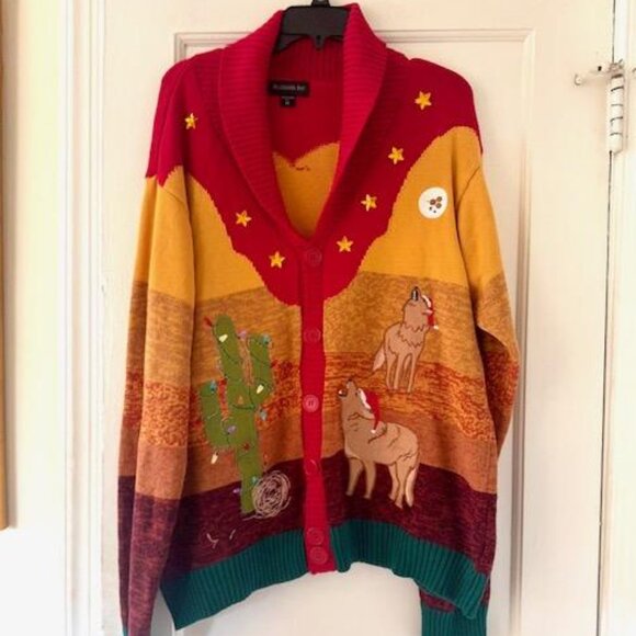 Blizzard Bay Polar Bear Fairisle Ugly Christmas Sweater Festive Western Cozy - Picture 9 of 14